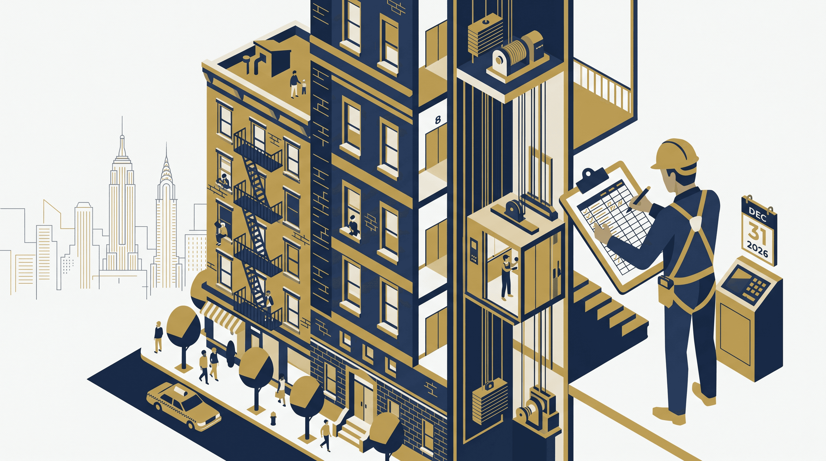 NYC elevator inspection pilot program 2026 checklist for acceptance tests and DOB NOW filings