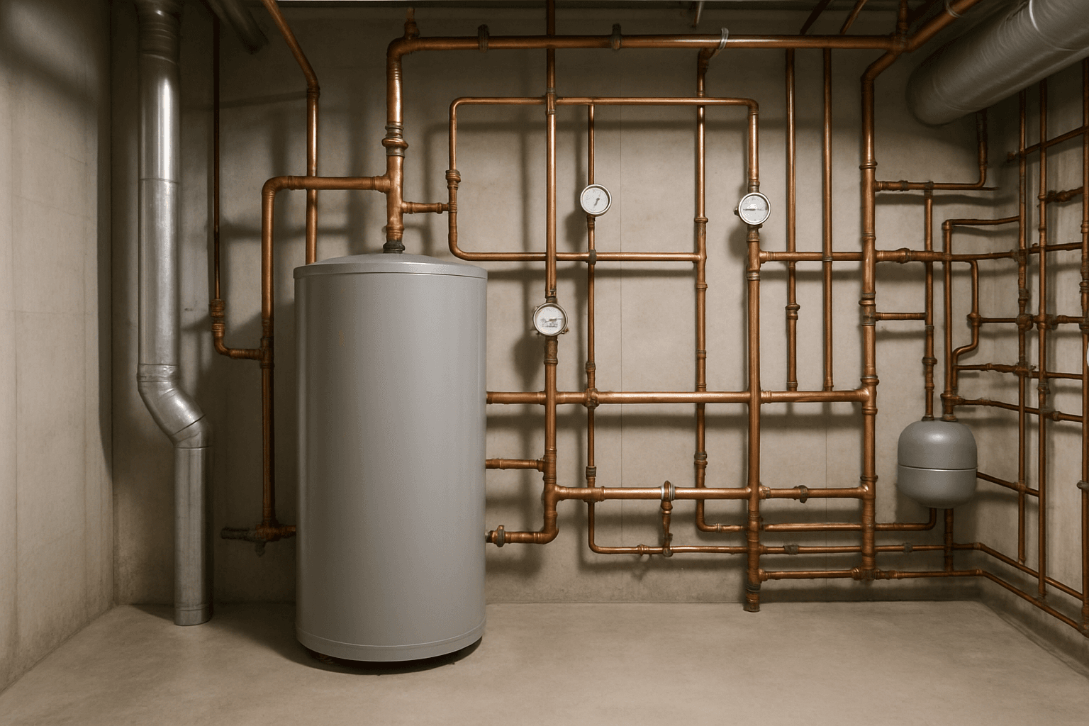 Residential boiler and copper piping that determine HPD heat and hot water compliance in NYC buildings
